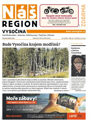 Obálka e-magazínu Náš Region - Vysočina 24/2023