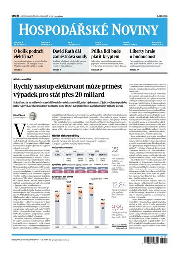 Obálka e-magazínu Hospodářské noviny 211 - 1.11.2023