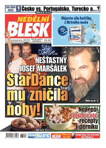 Obálka e-magazínu Nedělní Blesk 3.12.2023