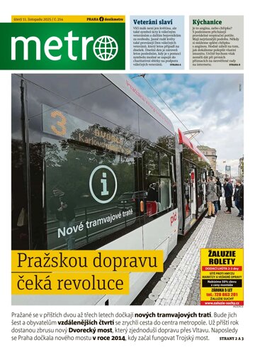 Obálka e-magazínu deník METRO 11.11.2025