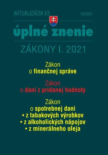 Obálka knihy Aktualizácia I/3 - Zákon o finančnej správe