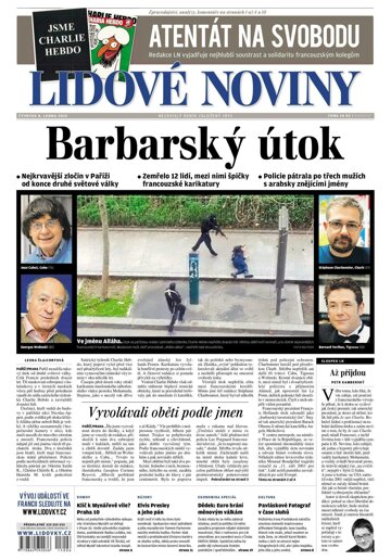 Obálka e-magazínu Lidové noviny 8.1.2015