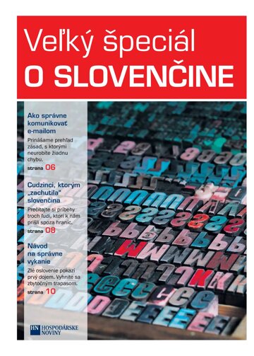 Obálka e-magazínu Veľký špeciál o slovenčine 2015