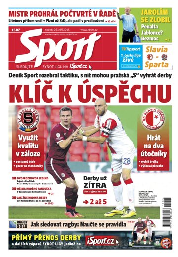 Obálka e-magazínu Sport 26.9.2015