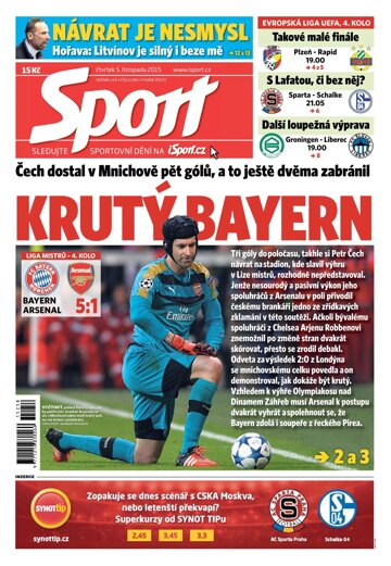 Obálka e-magazínu Sport 5.11.2015