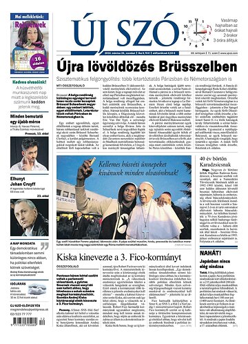 Obálka e-magazínu Új Szo 26/3/2016