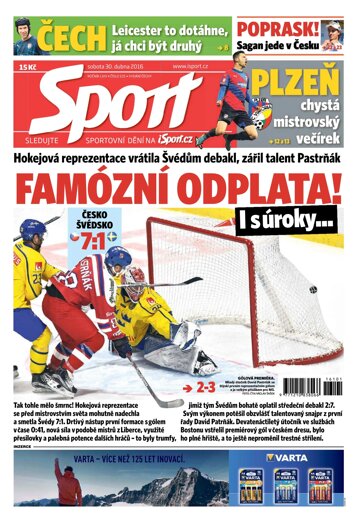 Obálka e-magazínu Sport 30.4.2016