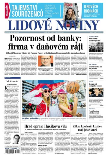 Obálka e-magazínu Lidové noviny 27.5.2016