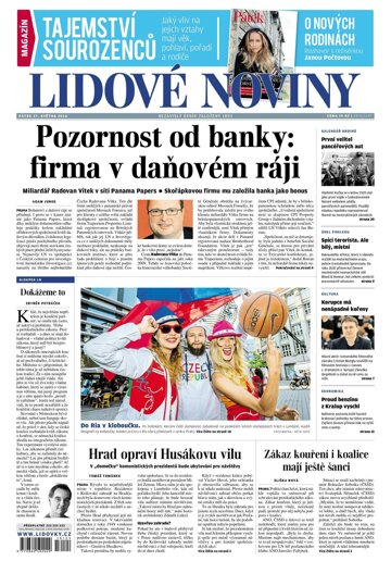 Obálka e-magazínu Lidové noviny 27.5.2016