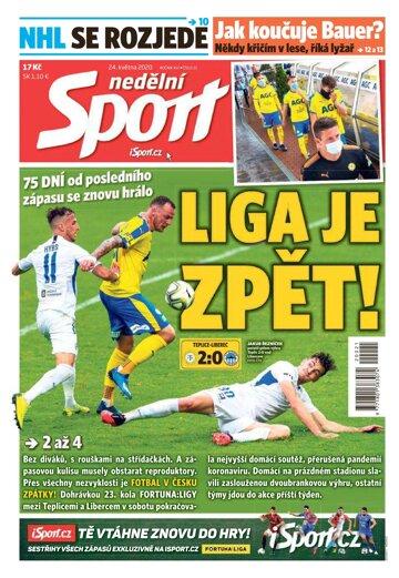 Obálka e-magazínu Nedělní Sport 24.5.2020