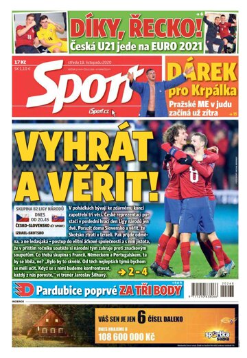 Obálka e-magazínu Sport 18.11.2020