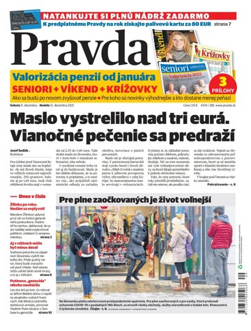 Obálka e-magazínu Pravda 11. 12. 2021