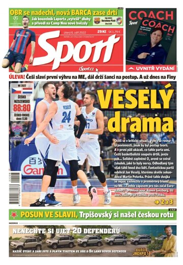 Obálka e-magazínu Sport 6.9.2022