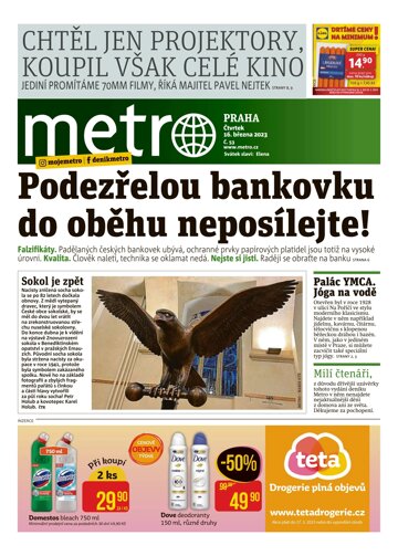 Obálka e-magazínu deník METRO 16.3.2023