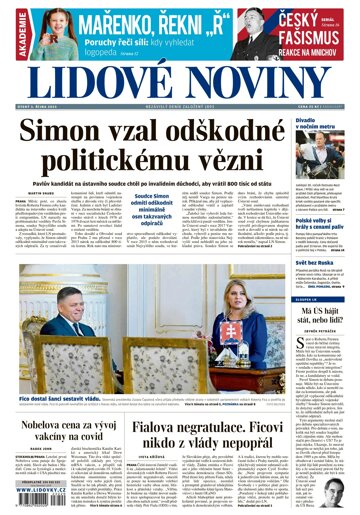 Obálka e-magazínu Lidové noviny 3.10.2023