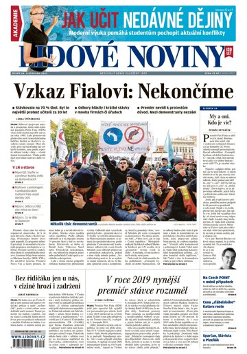 Obálka e-magazínu Lidové noviny 28.11.2023