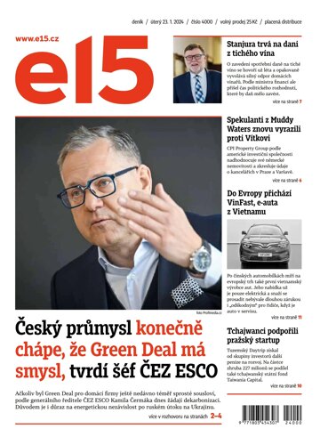 Obálka e-magazínu E15 23.1.2024