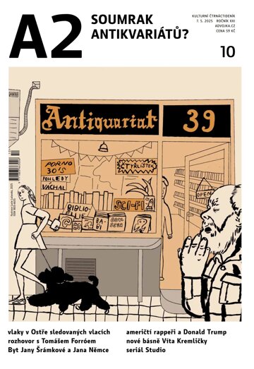 Obálka e-magazínu A2–Soumrak antikvariátů–10/2025