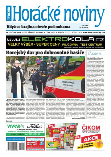 Obálka e-magazínu Horácké Noviny 20/2026