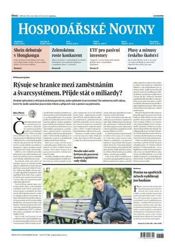 Obálka e-magazínu Hospodářské noviny 168 - 1.9.2026