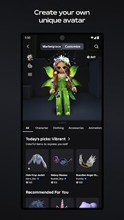 Snímek obrazovky aplikace Roblox