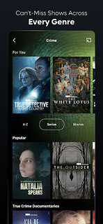 Snímek obrazovky aplikace Max: HBO, filmy, sport a TV