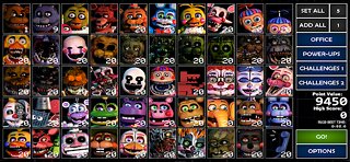 Snímek obrazovky aplikace Ultimate Custom Night