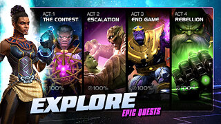 Snímek obrazovky aplikace MARVEL Contest of Champions