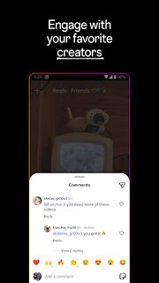 Snímek obrazovky aplikace Instagram