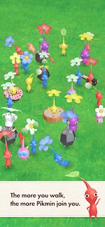 Snímek obrazovky aplikace Pikmin Bloom