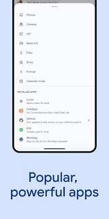 Snímek obrazovky aplikace Google Chat