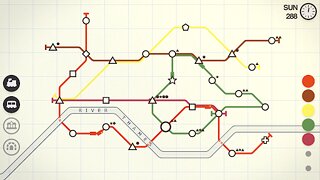 Snímek obrazovky aplikace Mini Metro