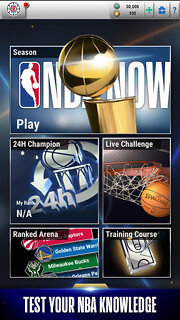 Snímek obrazovky aplikace NBA NOW Mobile Basketball Game