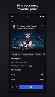 Snímek obrazovky aplikace Roblox