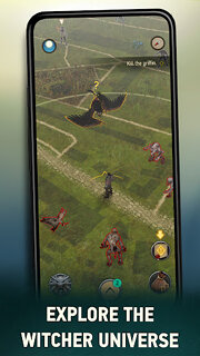 Snímek obrazovky aplikace The Witcher: Monster Slayer