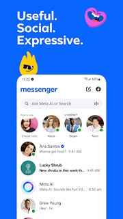 Snímek obrazovky aplikace Messenger