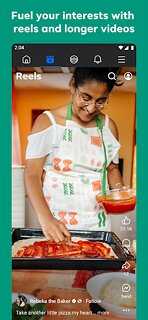 Snímek obrazovky aplikace Facebook