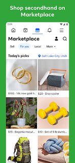 Snímek obrazovky aplikace Facebook