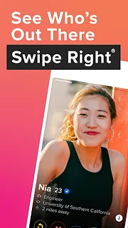 Tinder - snímek obrazovky