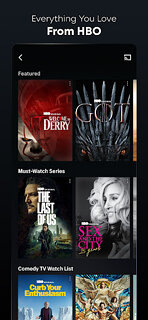 Snímek obrazovky aplikace Max: HBO, filmy, sport a TV