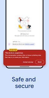 Snímek obrazovky aplikace Google Chat