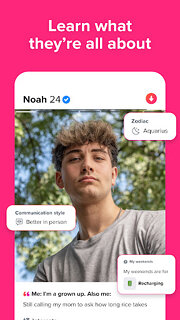 Snímek obrazovky aplikace Tinder