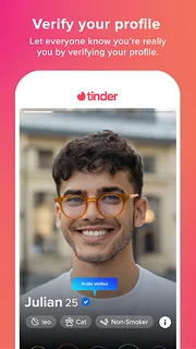 Tinder - snímek obrazovky