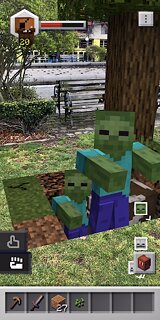 Snímek obrazovky aplikace Minecraft Earth