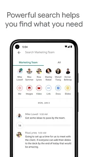 Google Chat - snímek obrazovky