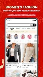 Snímek obrazovky aplikace Temu: Shop Like a Billionaire