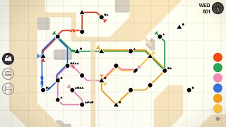 Snímek obrazovky aplikace Mini Metro