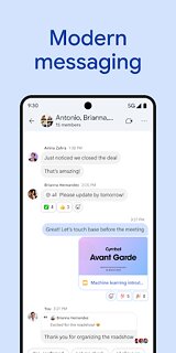 Snímek obrazovky aplikace Google Chat