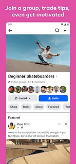 Snímek obrazovky aplikace Facebook