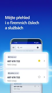 Moje O2 - snímek obrazovky